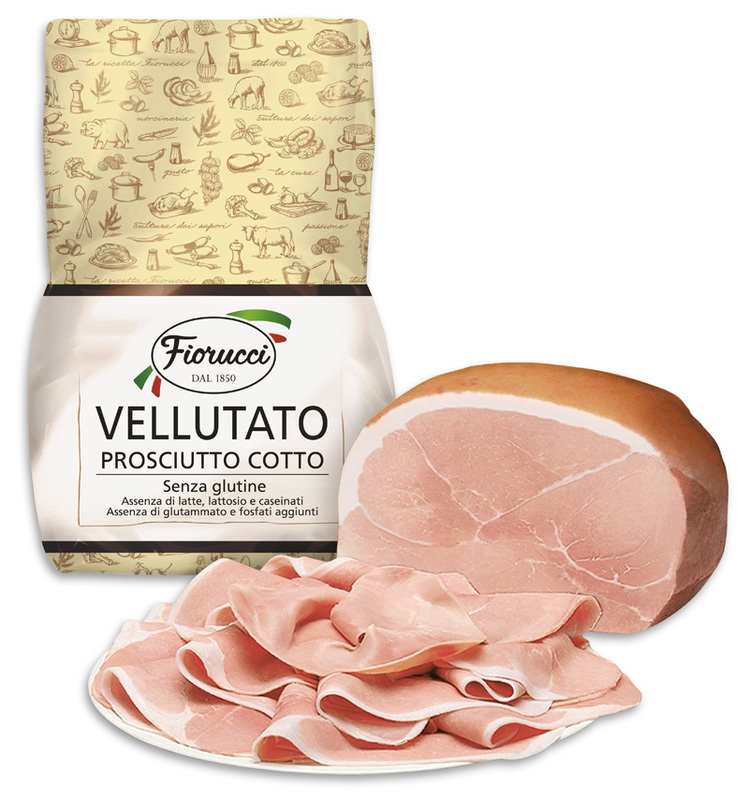 Prosciutto Cotto (jamón Cocido) Vellutato Fiorucci Senza Glutine